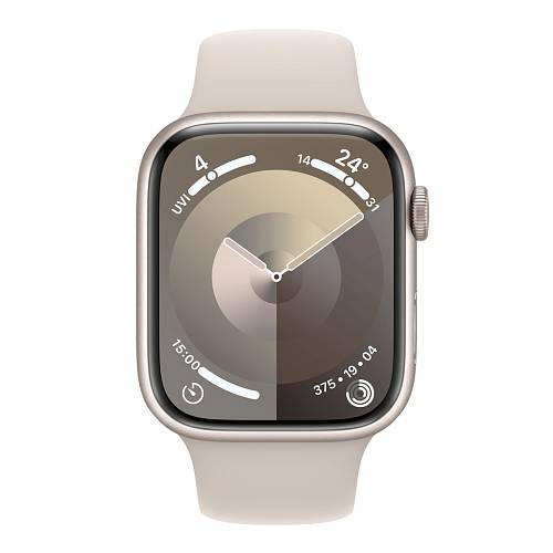 Apple Watch Series 8, 45 мм, GPS+Cellular, корпус цвета «сияющая звезда», ремешок золотой, M/L